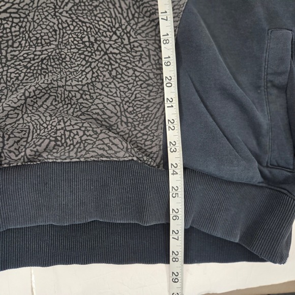 Nike Jordan Pullover Sweatshirt Quarter Zip Gray Elephant‎ Print XXL Street Ball - Picture 7 of 9